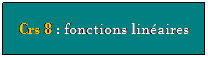 Zone de Texte: Crs 8 : fonctions linaires
