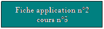 Zone de Texte: Fiche application n2 cours n5
